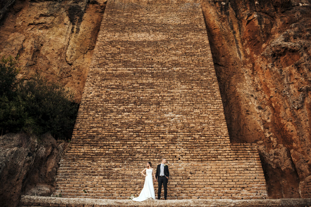Fotografo di matrimonio a Cerveteri: foto di coppia in campagna