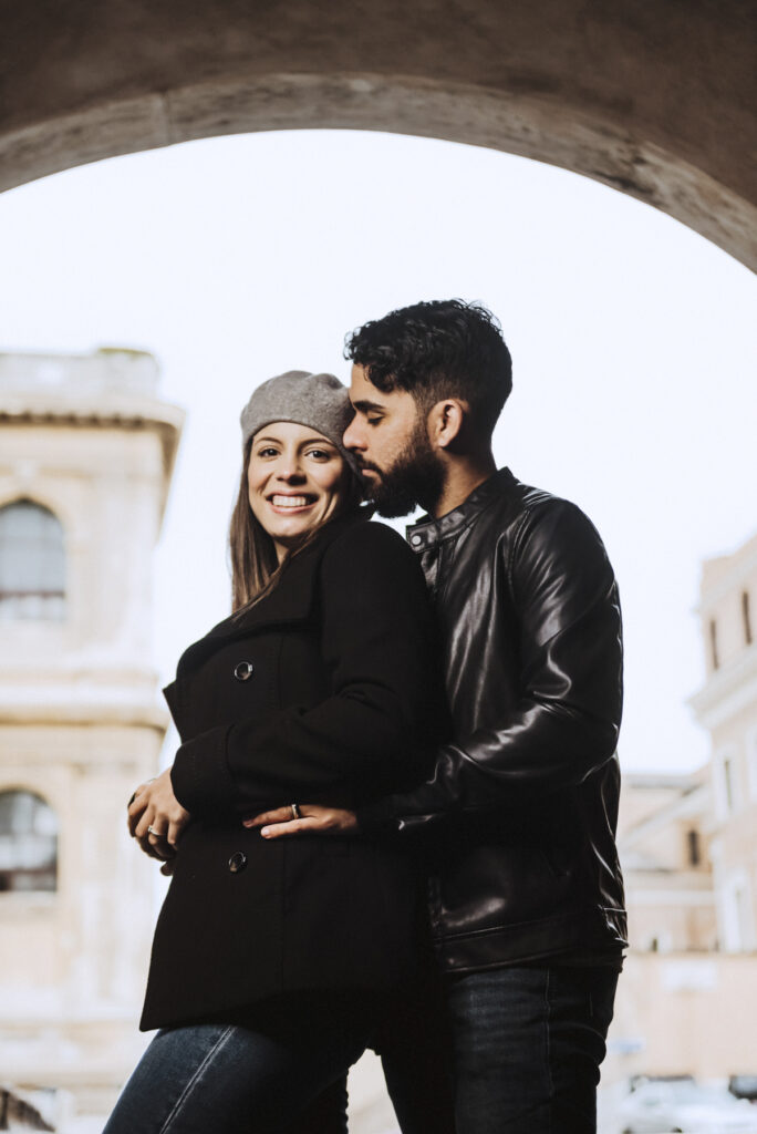 Destination wedding foto sotto la pioggia
