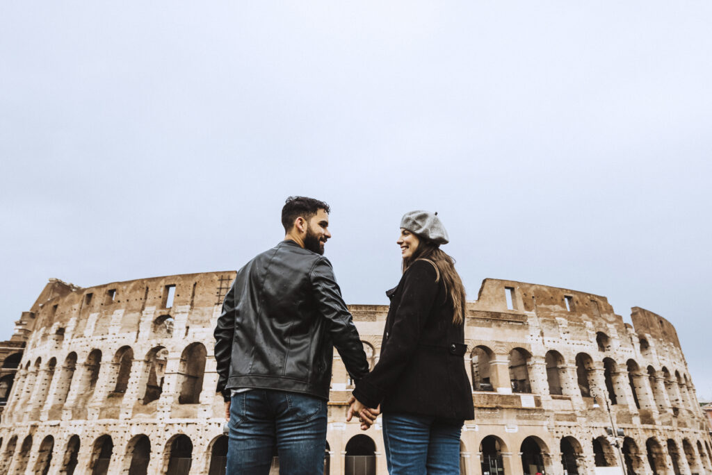 Destination wedding foto sotto la pioggia