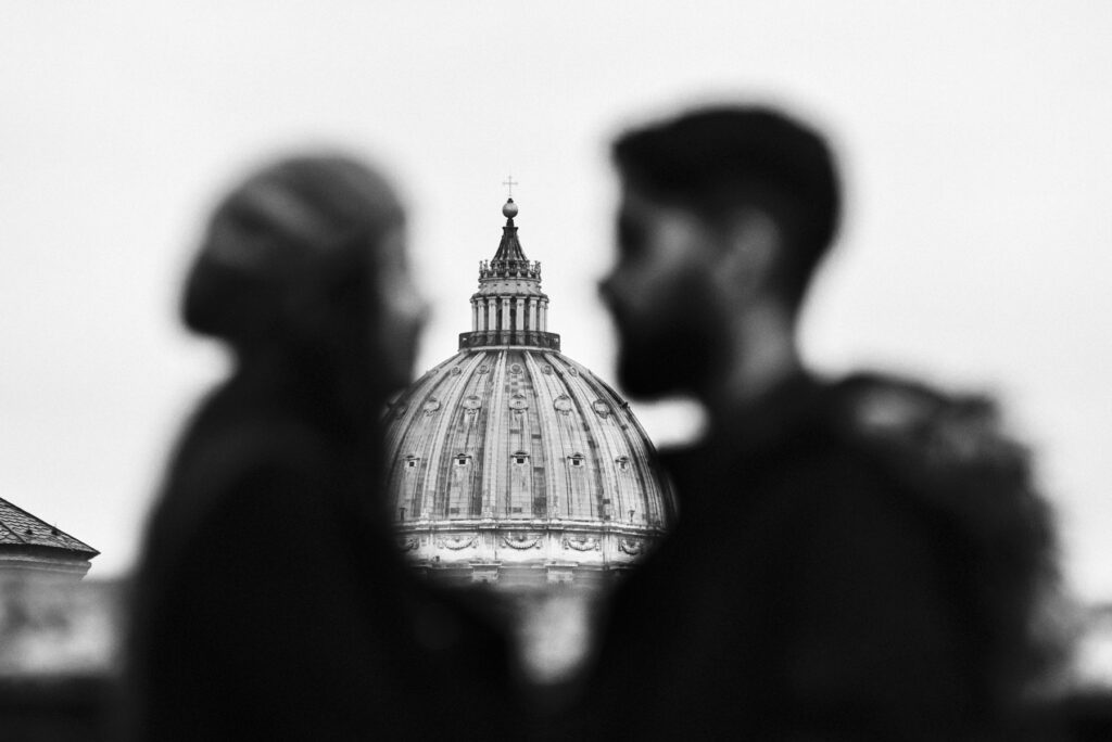 Destination wedding foto sotto la pioggia