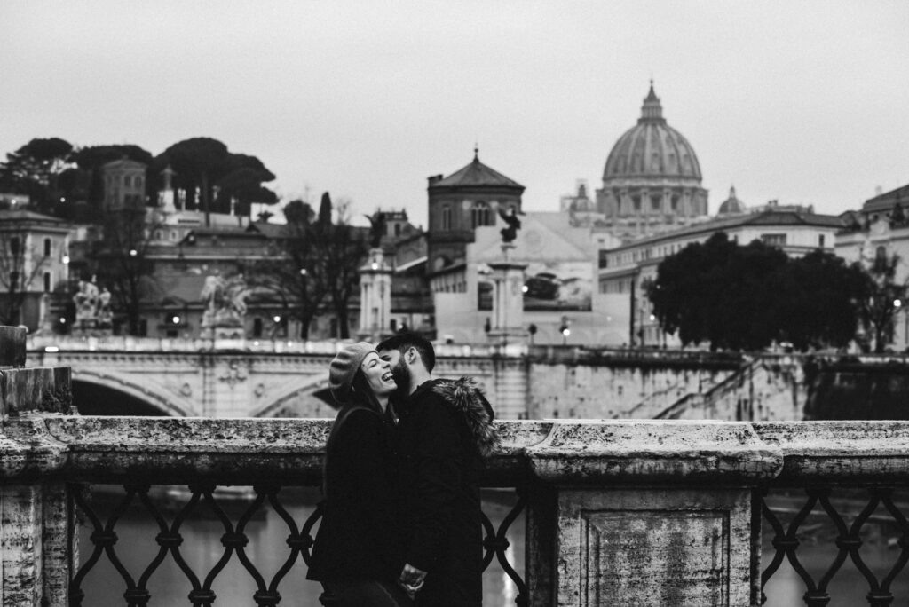 Destination wedding foto sotto la pioggia