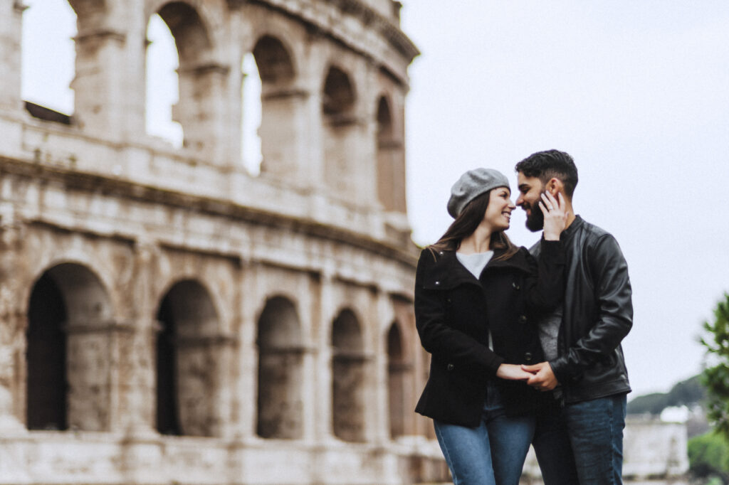Destination wedding foto sotto la pioggia