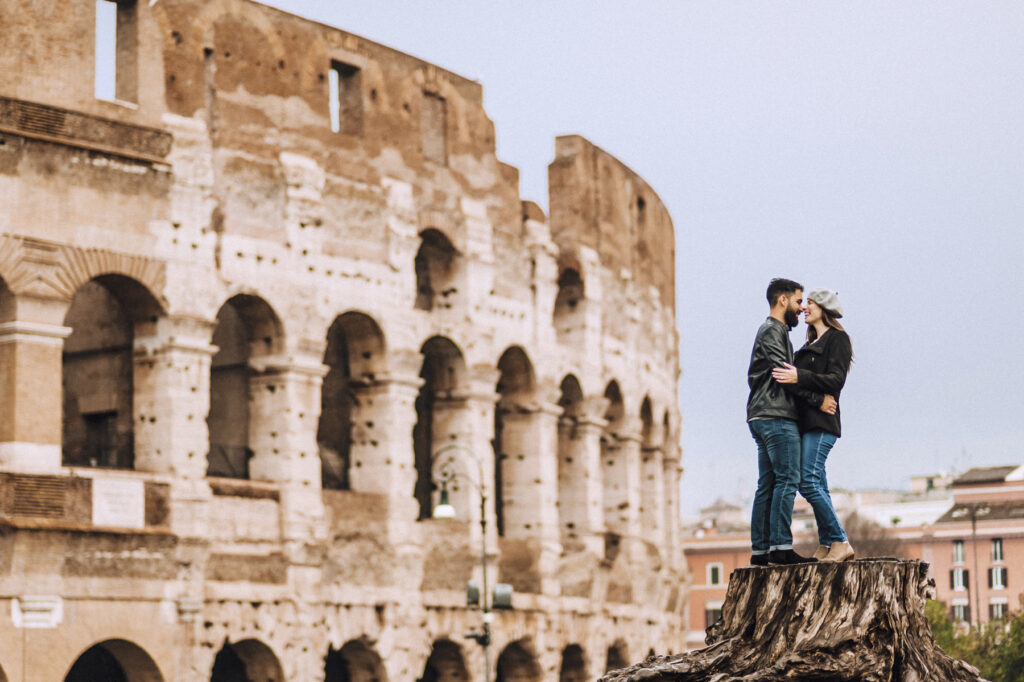 Destination wedding foto sotto la pioggia